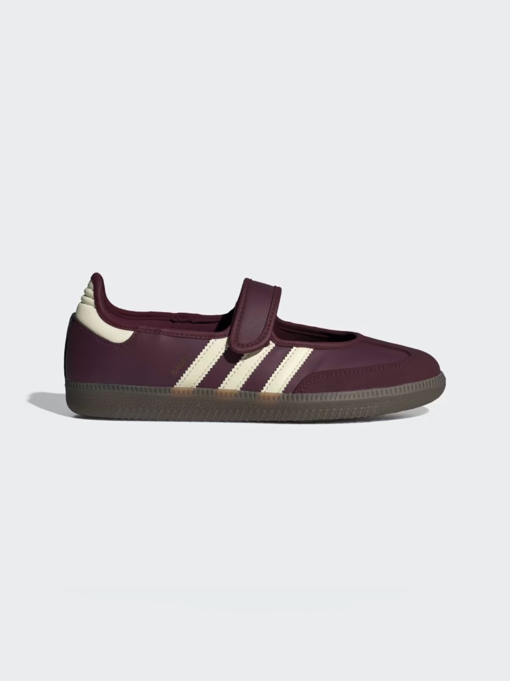 Adidas Samba Jane Sneakers Maroon Cream White Gold Metallic Women’s 6 New in Box